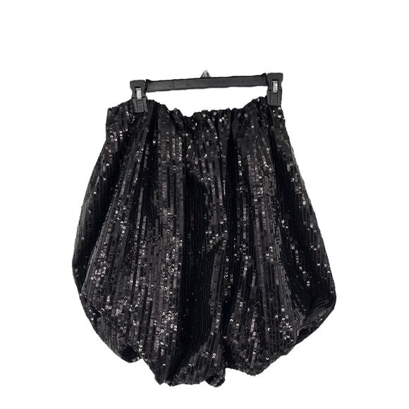 Nichole Lynel The Label skirt sequin bubble black Medium M - Picture 1 of 3